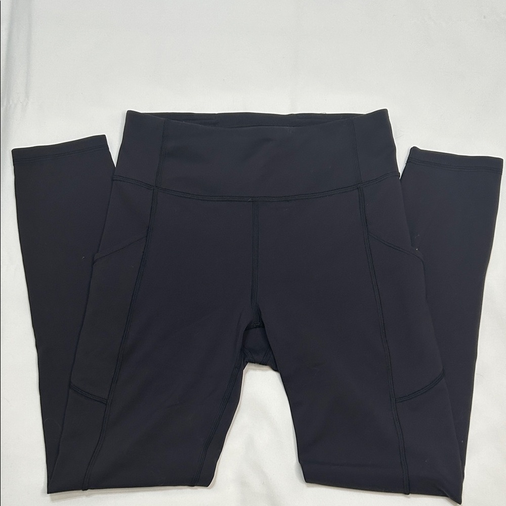 Lululemon Black High-Rise Leggings with Side Pockets